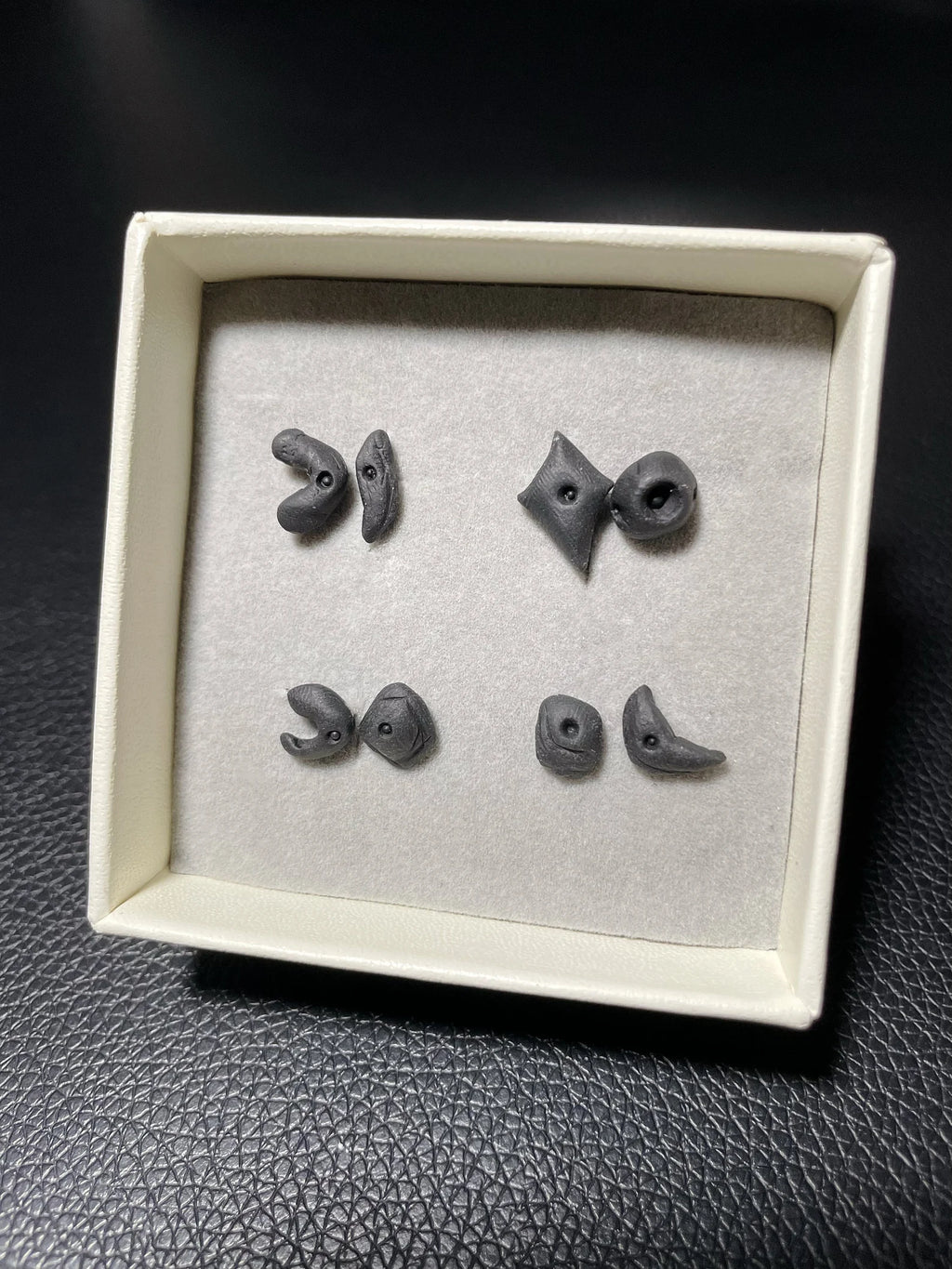 Handmade Mismatched Climbing Hold Shaped Earring Set